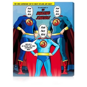 Superheroes And Boy Sidekick
